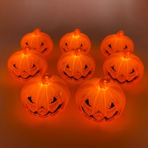 Lanterne Citrouille Lumineuse d'Halloween – Décoration d'Ambiance Sinistre pour les Fêtes, Petite Veilleuse en PVC, Jouet d'Intérieur, Cadeau - Product Image 4