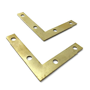L-Shaped Corner Bracket Metal 90 Degree Right Angle Bracket <b>Gold</b> And Silver Four Hole <b>Large</b> Corner Braces For <b>Picture</b> <b>Frames</b> - Product Image 3