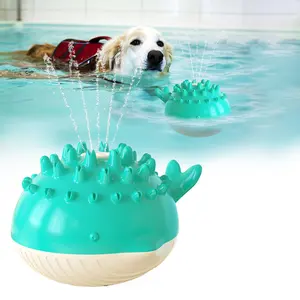 इंटरैक्टिव पिल्ला टिकाऊ चबाने दाढ़ स्नान स्विमिंग पूल खिलौना कुत्ता अस्थायी पानी स्प्रे खिलौना