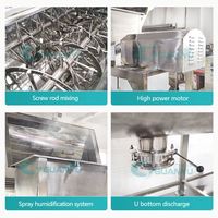 Mélangeur horizontal industriel Guanyu pour produits alimentaires et chimiques, mélangeur à ruban pour poudres, mélangeur à ruban horizontal