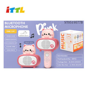 2-in-1 microfono Audio Wireless giocattolo <span class=keywords><strong>di</strong></span> stoccaggio cartone animato stile animale <span class=keywords><strong>per</strong></span> <span class=keywords><strong>bambini</strong></span> 2 <span class=keywords><strong>4</strong></span> <span class=keywords><strong>anni</strong></span> Multi-funzione <span class=keywords><strong>di</strong></span> musica <span class=keywords><strong>di</strong></span> plastica - Product Image 3