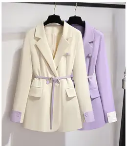 5174 # 欧洲设计高品质女式西装外套带线新系列米兰风格女式西装外套
