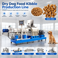 Ligne de production de machines extrudeuses pour aliments secs automatiques pour animaux de compagnie, fabrication d'aliments pour chiens et chats