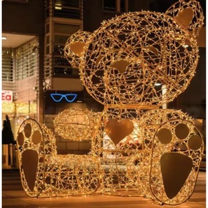 Decoraciones Navideñas para Exteriores, Luces LED 3D con Diseño de Oso Sentado, Luces Decorativas Navideñas IP65/IP68 para Decoración de Paisajes - Product Image 4