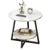 Moderne Simple Double Couche Canapé Table D'appoint Creative Internet Célébrité Lumière De Luxe Petite Table Basse Durable Vintage En Métal