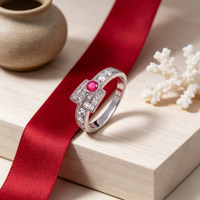 Bague tendance pour femme en argent sterling 925 plaqué platine avec zircon cubique pour mariage, fête, anniversaire, occasions spéciales