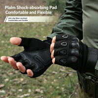 Gants tactiques mi-doigts personnalisés pour hommes et femmes, avec protection des articulations, compatibles écran tactile, antidérapants, respirants, pour le tir en extérieur