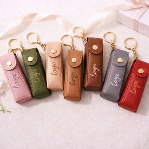 Llavero de Cuero Personalizado con Bordado, Bolsa para Lápiz Labial, Regalo Corporativo Personalizado para Eventos Empresariales y Promoción de Marca - Product Image 4