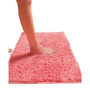 Tapis de sol antidérapant moderne en polyester chenille bouclée pour salle de bain - Product Image 3