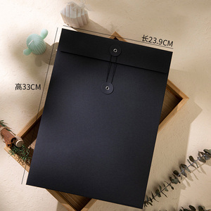 Enveloppes cadeaux en papier kraft avec logo personnalisé, fermeture à cordon, fermoir vintage, lamination colorée, sacs imprimés pour documents - Product Image 2