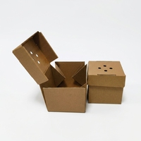 Boîtes d'emballage alimentaire en carton ondulé kraft recyclé perforé rigide pliable avec logo personnalisé en gros