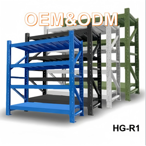 4-<b>Shelf</b> Double Layer Stacking Racks <b>Shelves</b> Metal Supermarket Storage Cabinet Organizer Durable Adjustable Pre-Assembled - Product Image 4