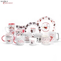 Vente en gros personnalisé 2024 16 20 60 pièces grès porcelaine assiette noire vaisselle dîner vaisselle ensemble restaurant utilisé