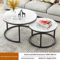 Table basse nordique minimaliste moderne et créative, style de luxe léger en fer forgé, avec bordure rétractable et plateau haute densité
