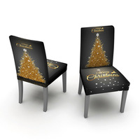 New Christmas home decoration Santa Claus decoration universal spandex back chair covers