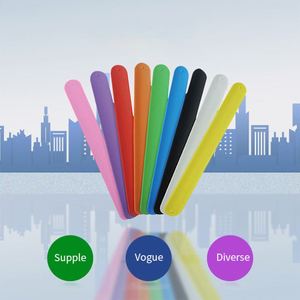 Wholesale Silicone Wrist <b>Band</b> Colorful Flexible Hand <b>Slap</b> <b>Band</b> Bracelet with Custom Logo - Product Image 5