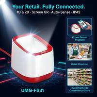 Lecteur de codes-barres 1D 2D QR haute vitesse pour ordinateur de bureau, à induction automatique, filaire USB, pour caisse de magasin de proximité
