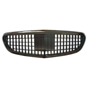 Grille de style Maybach pour Mercedes-Benz Classe C W205, en ABS noir, remplacement du pare-chocs avant, 2015-2018 - Product Image 1