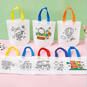 Bolsas de Regalo para Colorear con Marcadores, Bolsas de Regalo para Fiestas Infantiles, Bolsa de Almacenamiento de Juguetes, Bolsas de Compras de Tela Ecológica No Tejida - Product Image 2