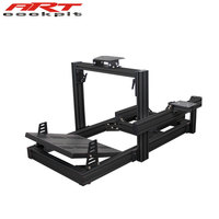 Profil en aluminium avec grand support de siège d'oreille, volant de jeu, simulateur de course