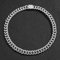 Chaîne cubaine Hip Hop Bling Bling de 13 mm plaquée or pour hommes et femmes, collier Miami