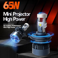Nouvelle ampoule de projecteur LED 65W 12V 6000K 6500lm IP68 étanche avec refroidissement par ventilateur H4/H11/H7/9005/9006 CSP 7040 Chip