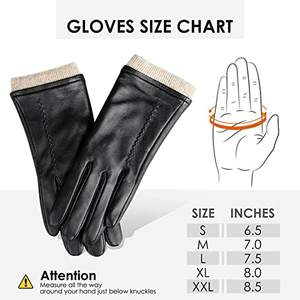 Großhandel stilvolle Schaffell billige Frauen dicken Touchscreen Winter echte Leder handschuhe für den Winter - Product Image 2