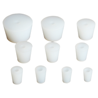 Bouchon d'étanchéité en Silicone résistant aux hautes températures 8mm 6mm bouchon à trou ouvert pour Tube à essai acide alcalin caoutchouc résistant à la Corrosion