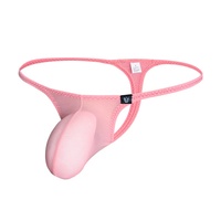 Culotte string pour homme en maille ultra-dense, sexy, haute élasticité, respirante, séchage rapide, coupe basse avec poche et fines bretelles en Spandex/Nylon