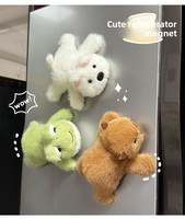 Autocollant de réfrigérateur en peluche personnalisé, poupée tortue en peluche, compagnon de table pour bébé, jouet créatif, aimant décoratif attrayant