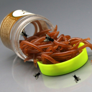 Señuelos blandos de silicona de 40g para pesca en agua dulce, con aroma a pescado, tipo lombriz, gusano de arena, gusano de tierra, gusano de harina, Weihai Shandong - Product Image 4