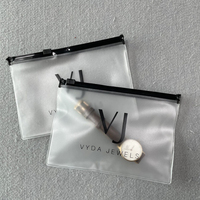 Bolsa con cierre de cremallera para collar de pendientes de embalaje pequeño personalizado para joyería, bolsa de embalaje de plástico con cremallera de PVC deslizante para joyería
