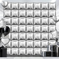 36 ballons carrés en aluminium rouges, verts, dorés et noirs pour fond mural, kit arche de guirlande de 124 ballons double face, fournitures quotidiennes gratuites