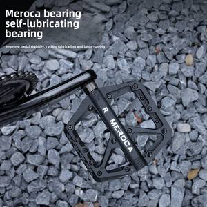 Pedales de <span class=keywords><strong>bicicleta</strong></span> de montaña de fibra de <span class=keywords><strong>carbono</strong></span> ultraligeros Meroca XC, grandes, anchos, antideslizantes, impermeables, rodamientos de 6 ejes, bicicletas de <span class=keywords><strong>carretera</strong></span> sin husillo - Product Image 2