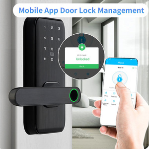 Serrure intelligente à empreintes digitales Bock M1, serrure de porte numérique intérieure avec déverrouillage par mot de passe et empreinte digitale pour la sécurité domestique - Product Image 5