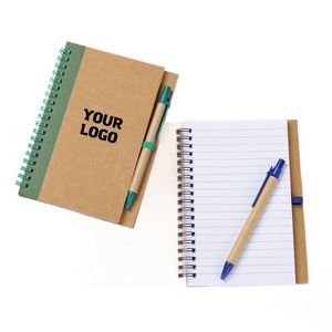 Cahiers spirales personnalisés B6/A5 avec stylos, impression, 60 feuilles, pour étudiants, papier kraft, cahier à spirale - Product Image 1