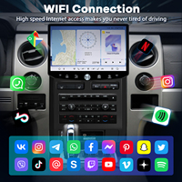 Reproductor de DVD con Pantalla de Radio de 11.5 Pulgadas, Snapdragon 665 para Ford Raptor F150 2009-2012, CarPlay, QLED 2K, 4+64GB, DSP, Navegación Vertical