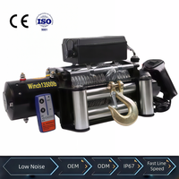 Treuil électrique marin CE avec revêtement antirouille, étanche IP67, freinage à coupure de courant 12V 24V DC pour l'ancrage et le chargement de bateaux