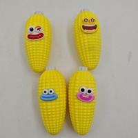 Jouet Squishy en forme de maïs à visages amusants, jouet anti-stress à presser ASMR croustillant rempli de blocs de construction, pour le soulagement du stress avec boîte de présentation