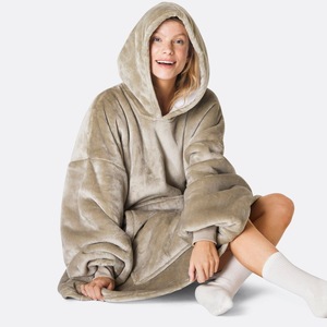 <span class=keywords><strong>Coperta</strong></span> con cappuccio in <span class=keywords><strong>pile</strong></span> morbida e spessa personalizzata <span class=keywords><strong>felpa</strong></span> oversize indossabile <span class=keywords><strong>felpa</strong></span> coperte con maniche - Product Image 6