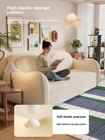 Canapé-lit en forme de nuage, pliable, double usage, tissu anti-griffures pour chat, structure en acier inoxydable - Compact pour les petits salons