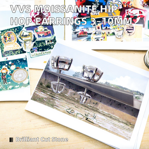 Bulk Stock <b>Drop</b> Shining GRA Screw <b>Back</b> Man 3mm-10mm VVS Moissanite Diamond Classic Silver Earrings - Product Image 2