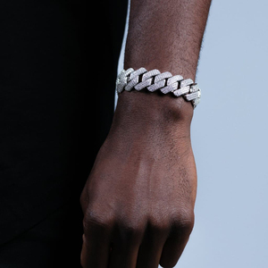 Chaîne de 19 mm de large, chaîne cubaine à maillons épais, chaîne hip-hop, chaîne sertie de diamants, chaîne de collier - Product Image 6
