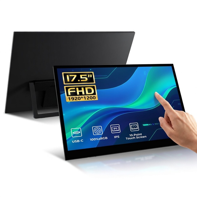 Wholesale 17.5" Portable Monitor 1920x1200 10-Point Capacitive Touch IPS Dual Type-C HDMI