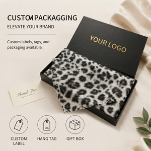 Custom Printed Modal Scarf Soft Lightweight Leopard Pattern <b>Shawl</b> <b>Wrap</b> for Women OEM ODM Manufacturer - Product Image 5