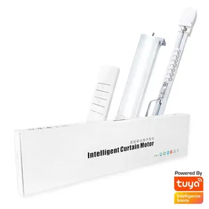 Rieles de Cortina Motorizados Eléctricos de Metal <span class=keywords><strong>para</strong></span> Hogar Inteligente y Oficina, Rieles Deslizantes Automáticos Digitales con WiFi <span class=keywords><strong>para</strong></span> Uso en Interiores y <span class=keywords><strong>Balcones</strong></span> - Product Image 1