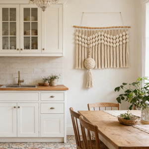 En stock, <span class=keywords><strong>tapisserie</strong></span> murale en macramé minimaliste nordique pour une décoration intérieure chaleureuse - Product Image 3