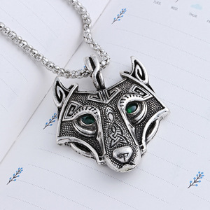 Vente de gros Collier loup Celti en alliage métallique brillant pour adolescents - Product Image 5