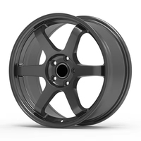 Velg Mobil Penumpang Custom 15 16 17 Inch 4x100 4x114.3 5x114.3 6 5x120 mm Aftermarket Flow Forming Alloy Auto Car Wheel Rim Hub