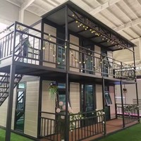 Maison préfabriquée en conteneur duplex à deux étages en acier extensible de 20 pieds